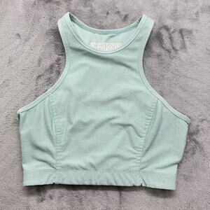Outdoor Voices Top Womens S Mint Green Athena Crop Activewear Bralette Sporty